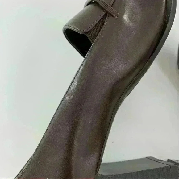 Mootsies Tootsies Kelly heels 7.5 brown leather square toe vintage 90s academia - Picture 7 of 14